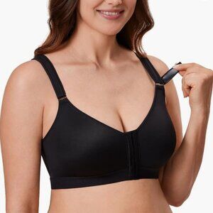 Delimira Bra Womens Firm Support Front Closure Sports Wireless **42D**